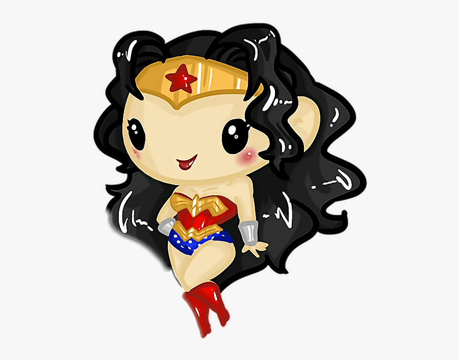 #wonderwoman #superhero #justiceleague #dccomics #chibi - Cute Animation For Wonder Woman, Transparent Clipart