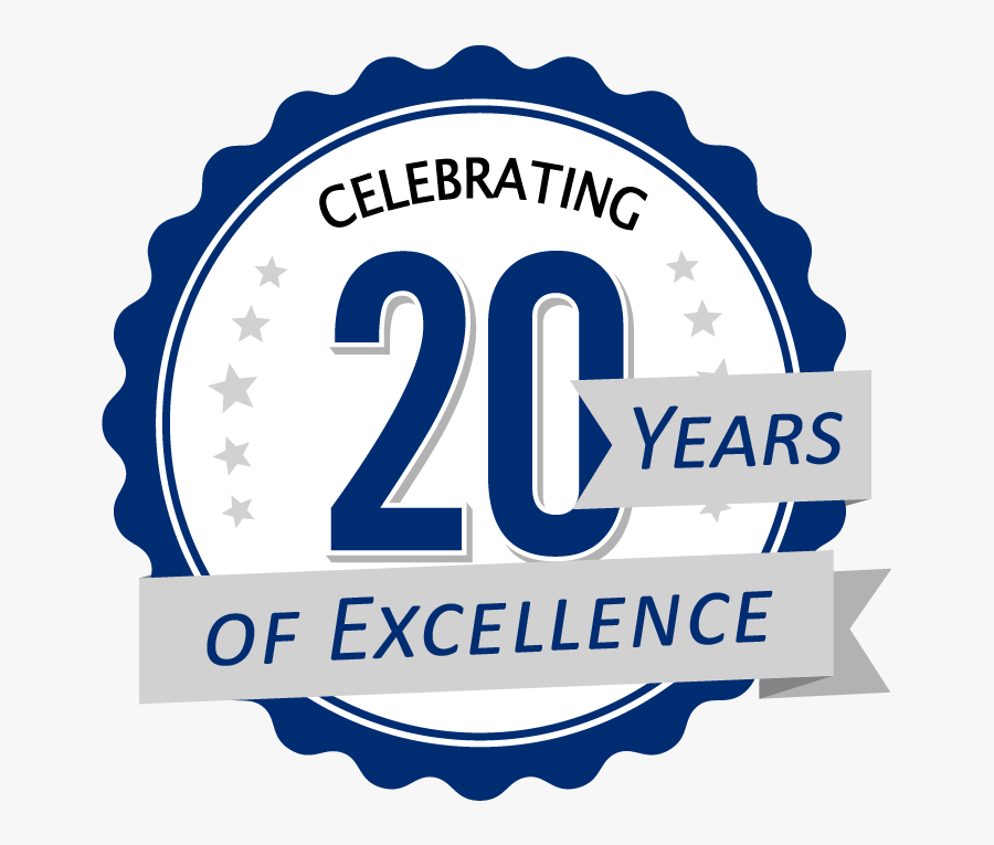 20 Years Of Excellence - Celebrating 20 Years Of Excellence, Transparent Clipart