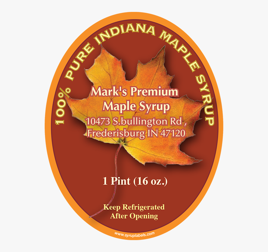 Mark"s Premium Maple Syrup - Label, Transparent Clipart