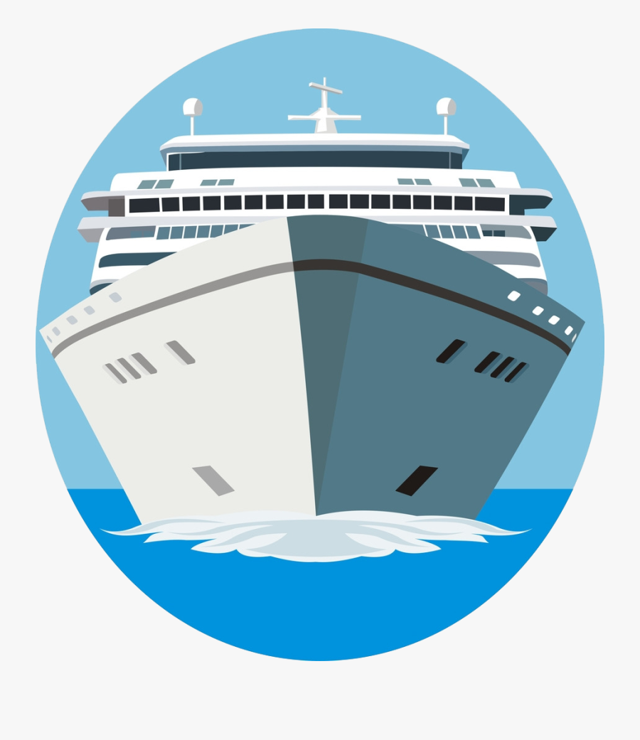 Cruise Ship Clipart Cargo Ship - Cruise Ship Front View, Transparent Clipart