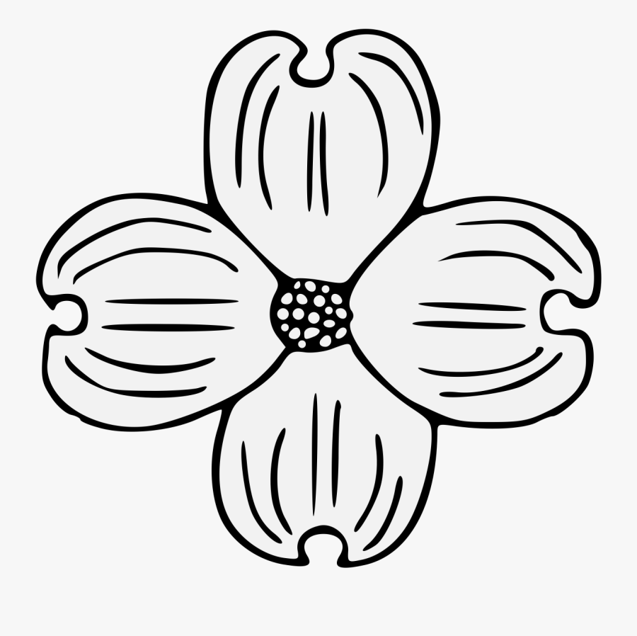 Clip Art Dogwood Flower, Transparent Clipart