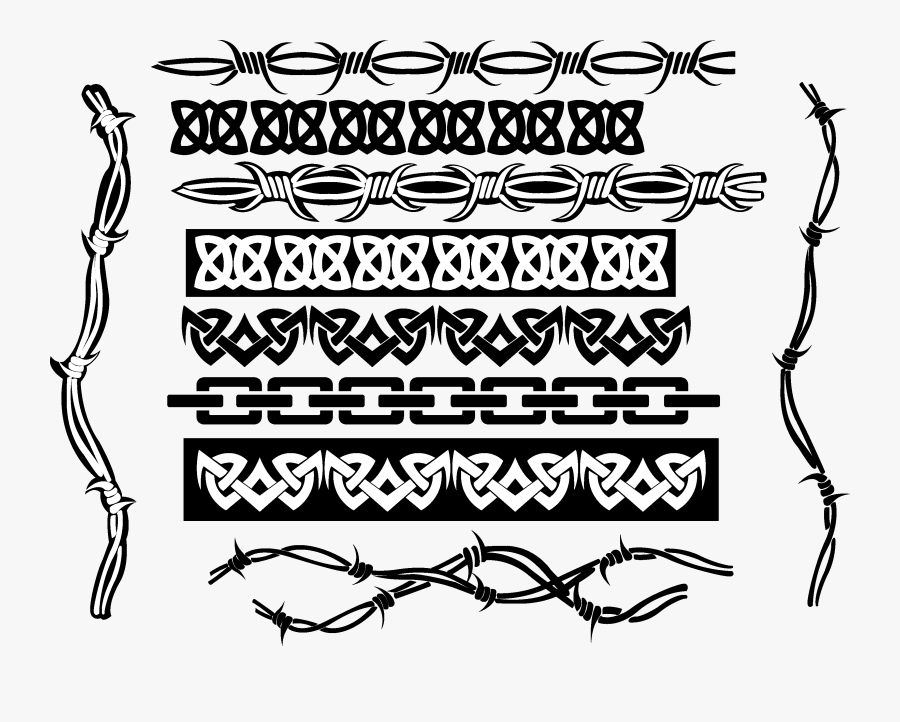 Transparent Tribal Border Clipart - Tribal Border Tattoo Designs, Transparent Clipart