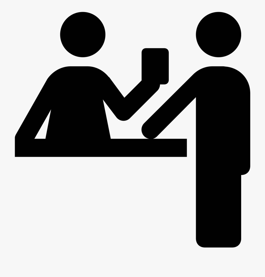 Ticket Purchase Icon Download - Icon Person At Desk, Transparent Clipart