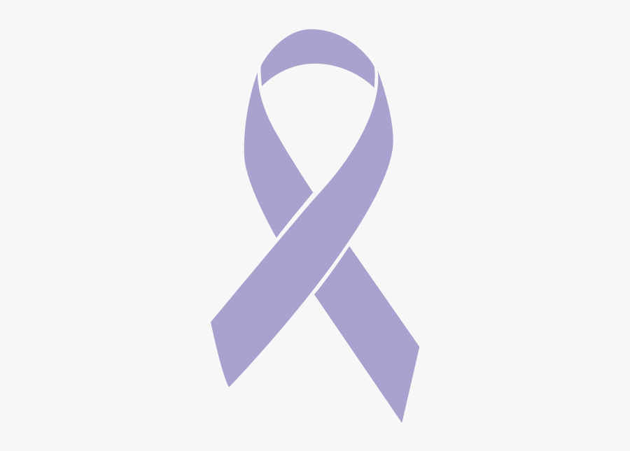 Lavender Colored All Cancers Ribbon - Brain Cancer Ribbon Png, Transparent Clipart