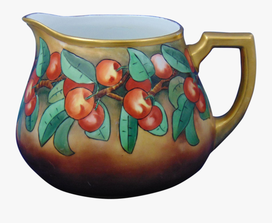 Bavaria Arts & Crafts Cherry Motif Cider/lemonade Pitcher - Ceramic, Transparent Clipart