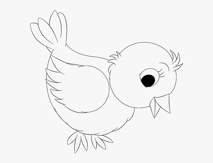 Bird Clipart Outline - Sketch, Transparent Clipart