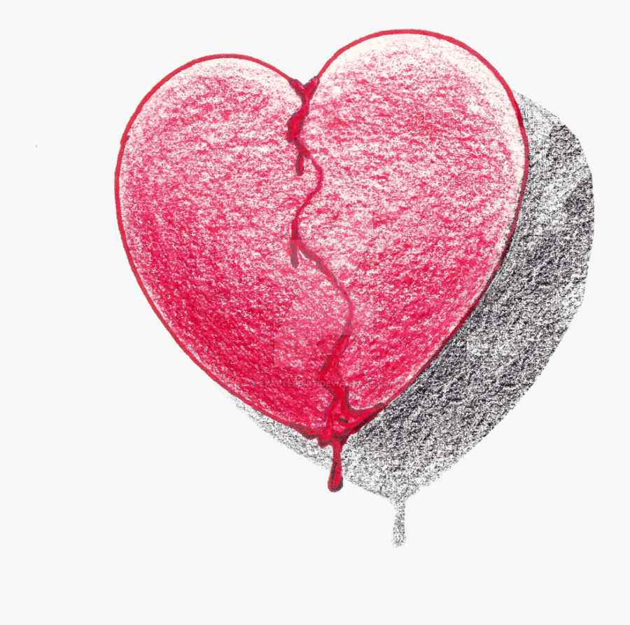 Razor Drawing Bleeding Love - Heart Broken Drawing Transparent, Transparent Clipart