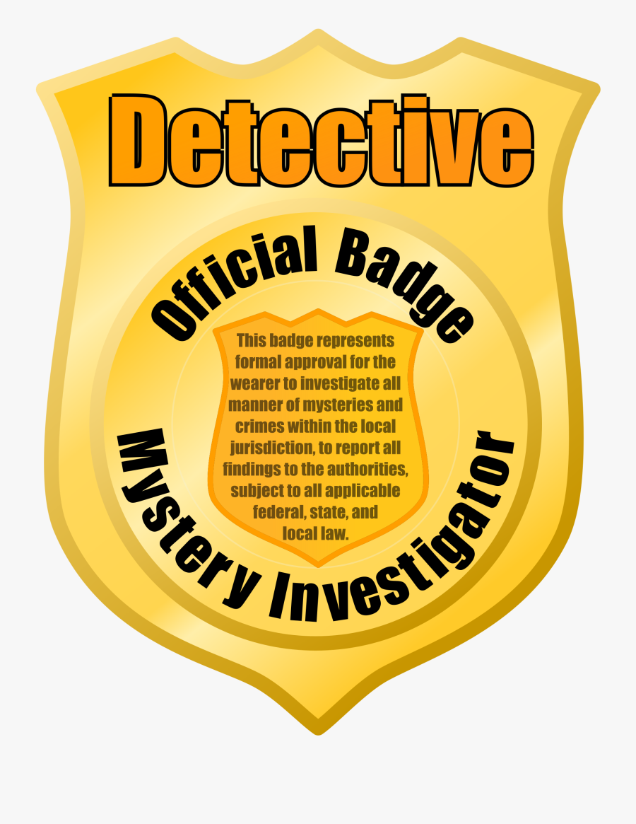 Clipart - Detective Police Badge Png, Transparent Clipart