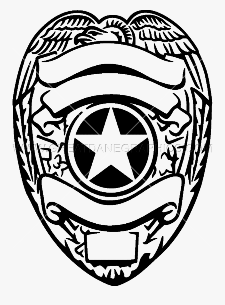 Freeuse Download Silver Police Cricut Pinterest - Police Badge Clipart Black And White, Transparent Clipart