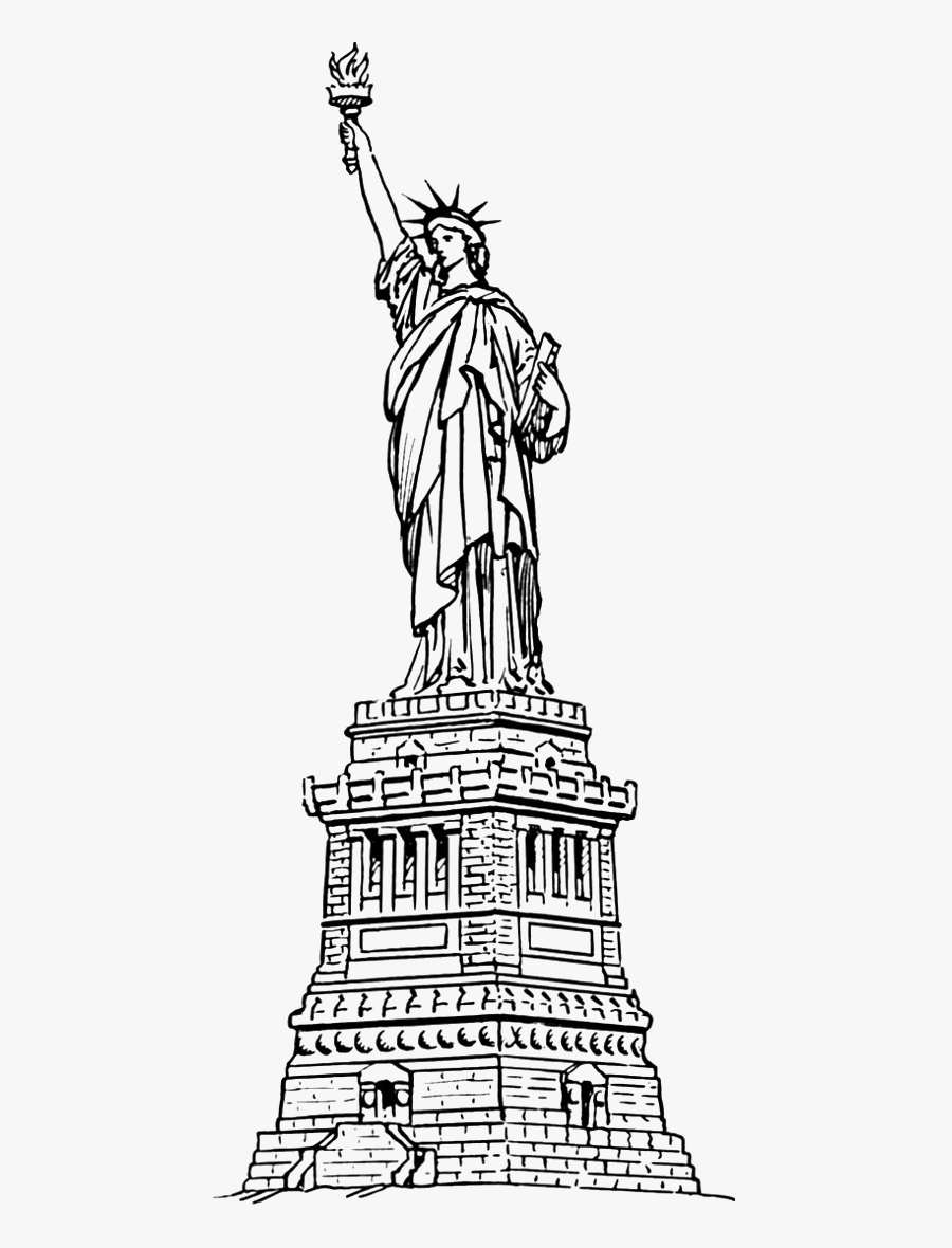 Coloring Statue Of Liberty, Transparent Clipart