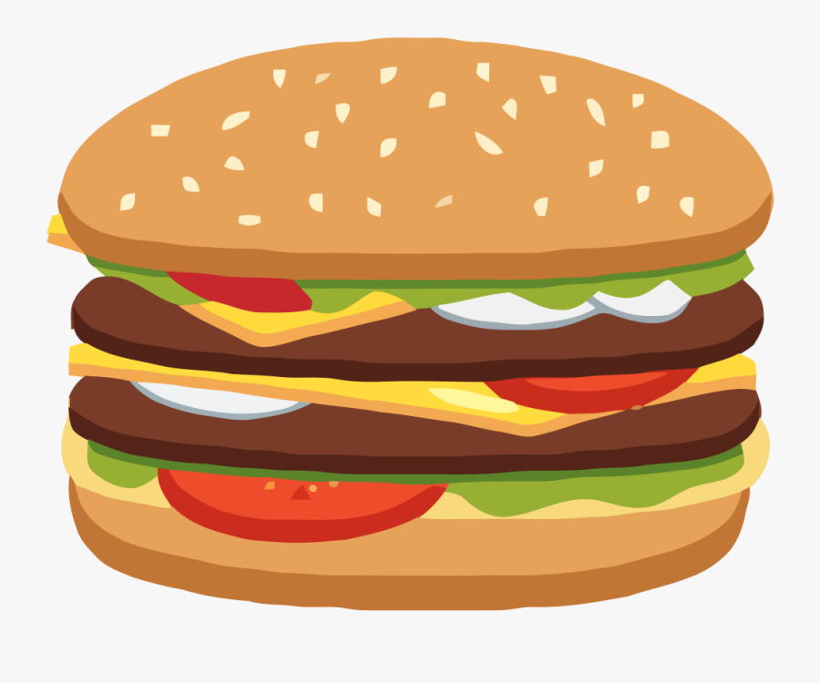 Hamburger - Cheeseburger, Transparent Clipart