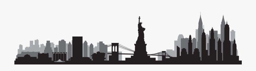 Bagel Brothers Of New York - New York Skyline Silhouette, Transparent Clipart