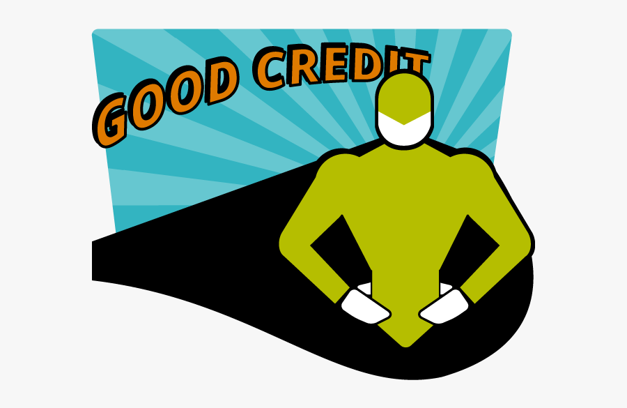 Superhero With The Title Reading Good Credit, Transparent Clipart