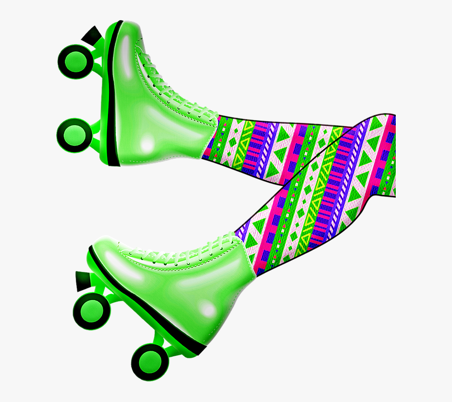 Roller Skating Legs, Roller Skating Girl, Colorful - Roller Skate Legs Clipart, Transparent Clipart