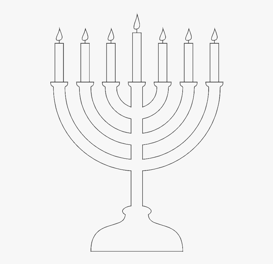 Menorah Coloring Sheet, Transparent Clipart