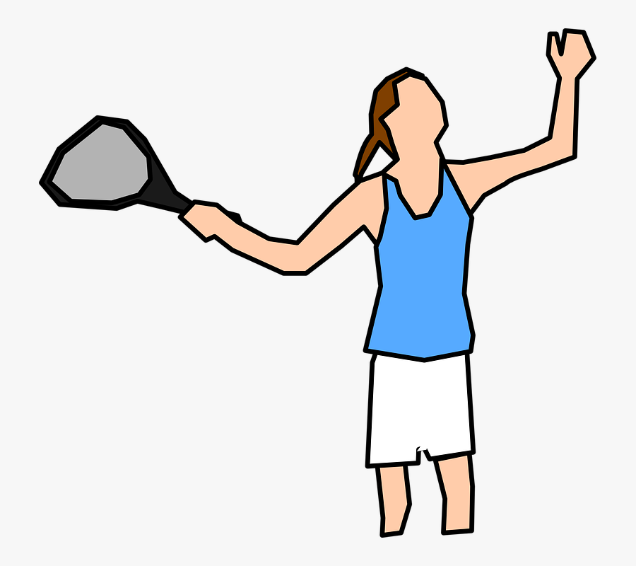 Tennis Player Woman Serve - Girl Tennis Player Clipart Png, Transparent Clipart