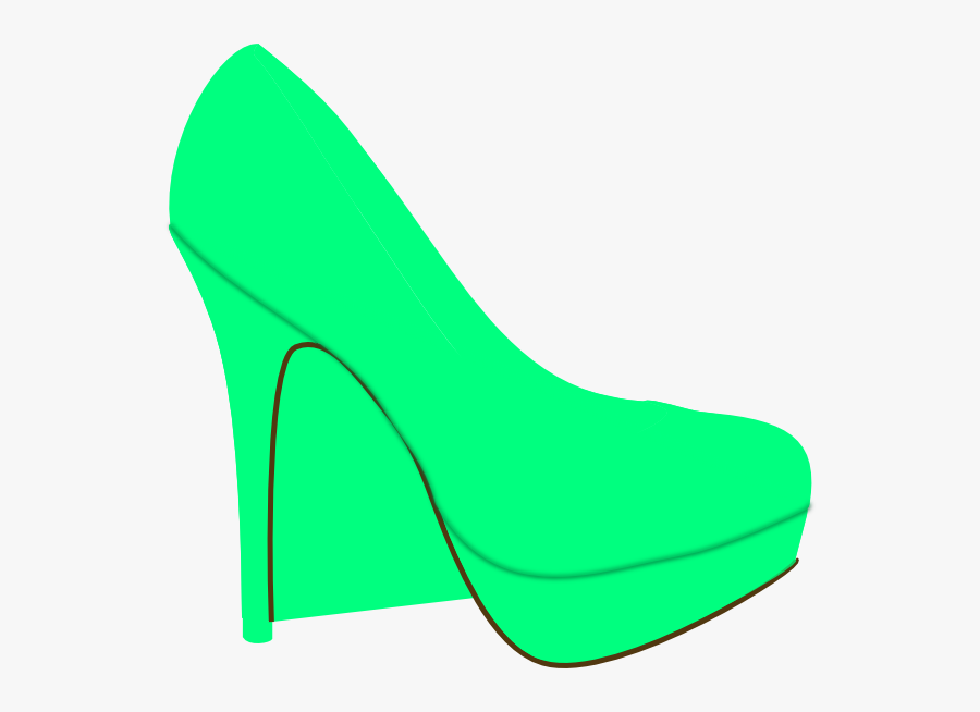 Green Shoe Svg Clip Arts - Basic Pump, Transparent Clipart