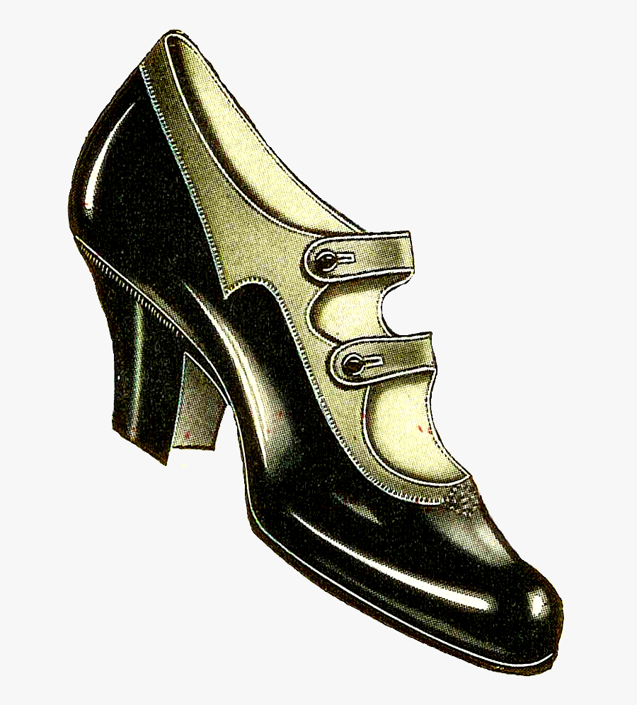 Vintage - Fashion - Design - Clipart - Vintage Ladies Shoe Clipart, Transparent Clipart