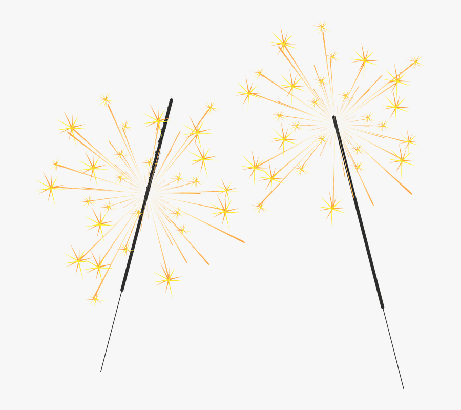 Sparklers Clipart Vector - Floral Design, Transparent Clipart