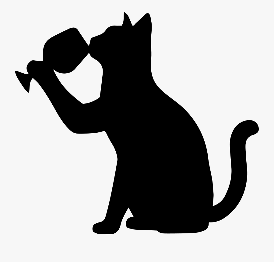 Cat Drinking Wine Clip Art, Transparent Clipart