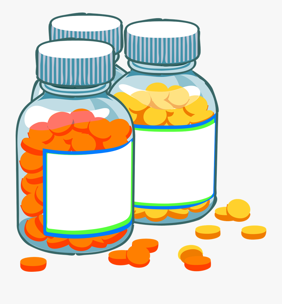 Medicine, Pills, Bottles, Medical, Capsules, Pharmacy - Storage And Administration Of Medication, Transparent Clipart