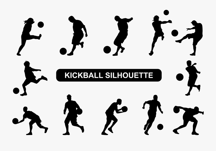 Kickball Silhouette, Transparent Clipart