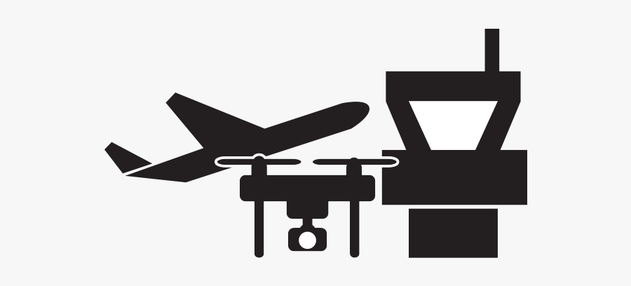 Drone Icon Design Airport Plane Helicopter Airfield - Monoplane, Transparent Clipart