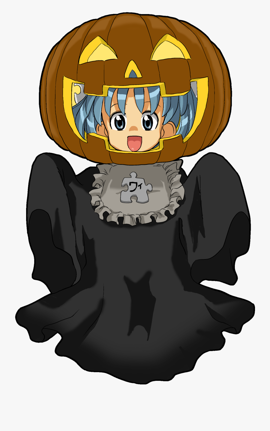 Wikipe-tan Dressed In A Halloween Costume - Halloween Costume, Transparent Clipart