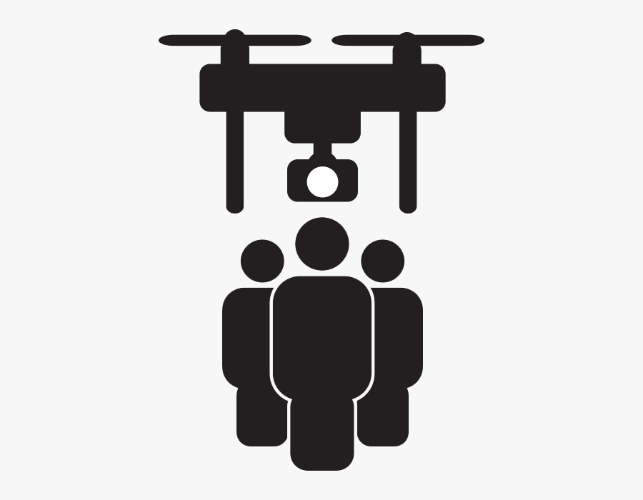 Drone Icon Design Free People Watch Out Distance Safe - Drone For People Icon, Transparent Clipart