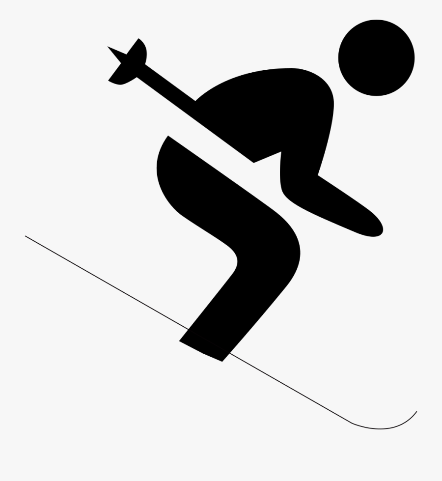 Transparent Stickman Clipart - Ski Icon Png, Transparent Clipart