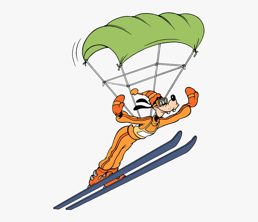 Skiing Clipart Character Disney - Cartoon, Transparent Clipart