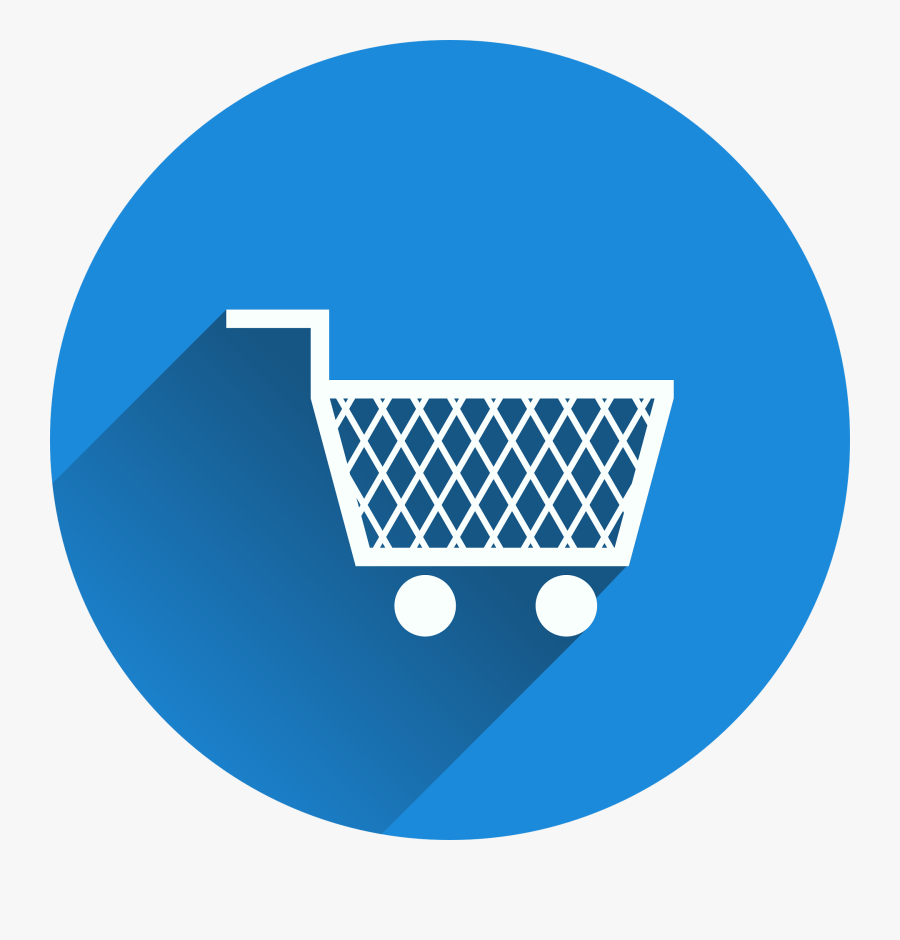 Circle Shopping Cart Logo, Transparent Clipart