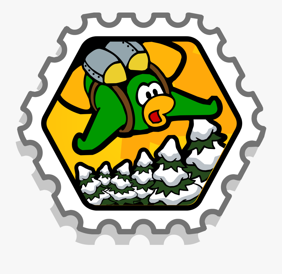 Skiing Clipart Crash - Club Penguin Crash Stamp, Transparent Clipart