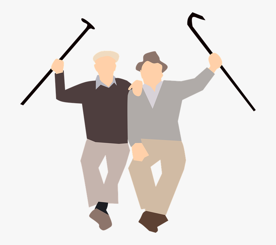 Golfer,golf Club,cartoon,solid Swing Equipment,clip - Old Friends Png, Transparent Clipart