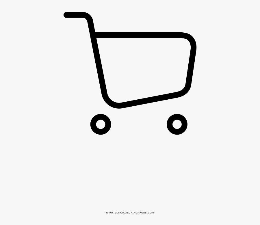 Shopping Cart Coloring Page - Shopping Cart, Transparent Clipart
