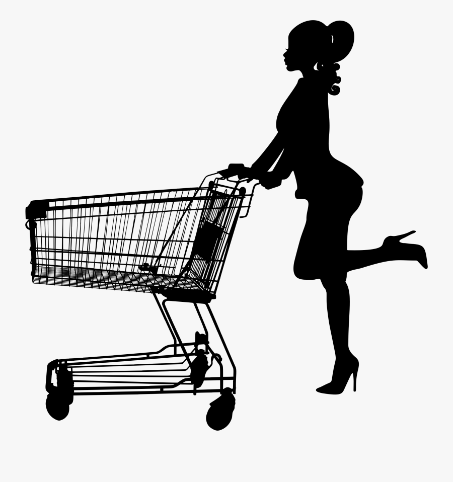 Shopping Cart Clipart Silhouette Shopping Trolley Silhouette Png Free Transparent Clipart Clipartkey