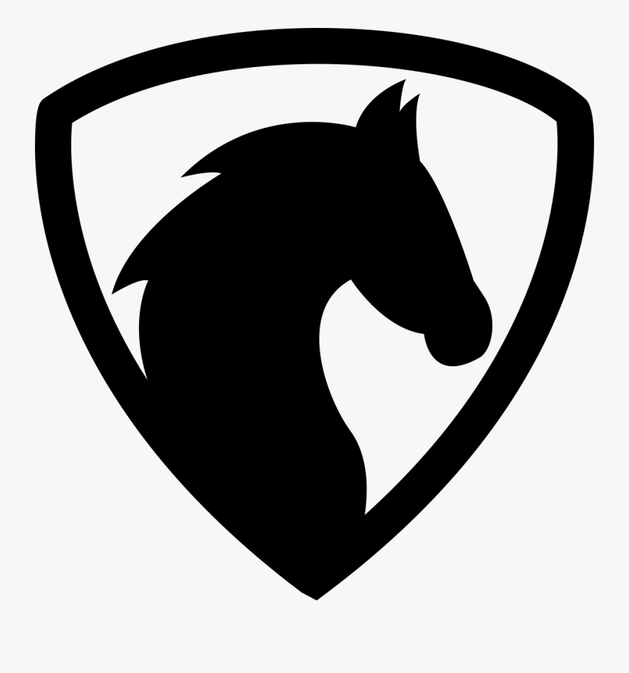 Black Horse Head In A Shield Svg Png Icon Free Download - Logo Black