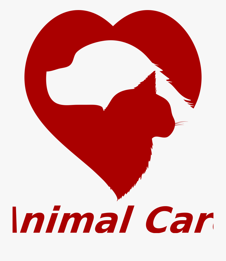Animal Care By Donchico - Dog And Cat Heart Silhouette, Transparent Clipart