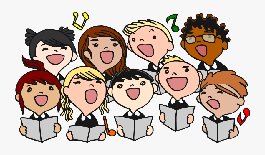 Children Singing Many Interesting - Cartoon, Transparent Clipart