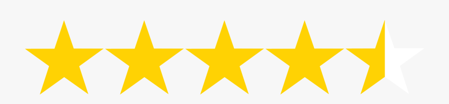 Five Stars Rating White, Transparent Clipart