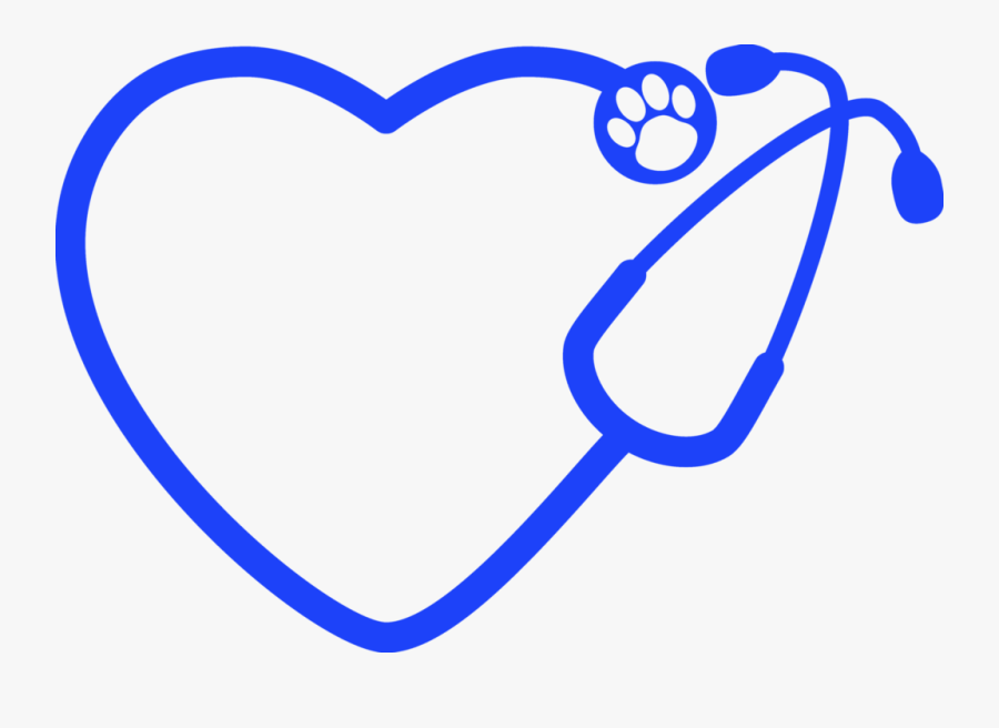 Transparent Stethoscope Heart Clipart - Stethoscope With Paw Print, Transparent Clipart
