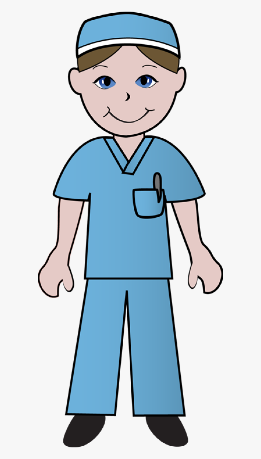 Free Clip Art Of Doctors And Nurses - Doctor In Scrubs Clipart, Transparent Clipart