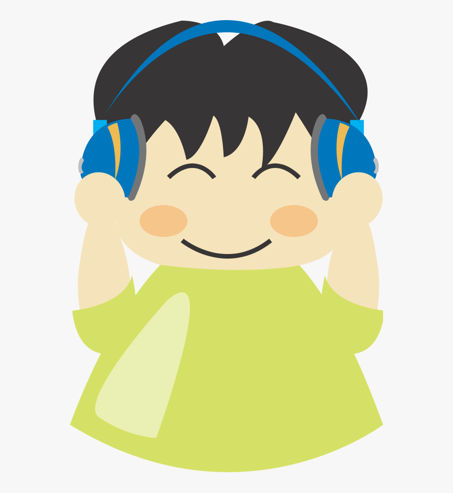صورة طفل يسمع الموسيقى, Transparent Clipart