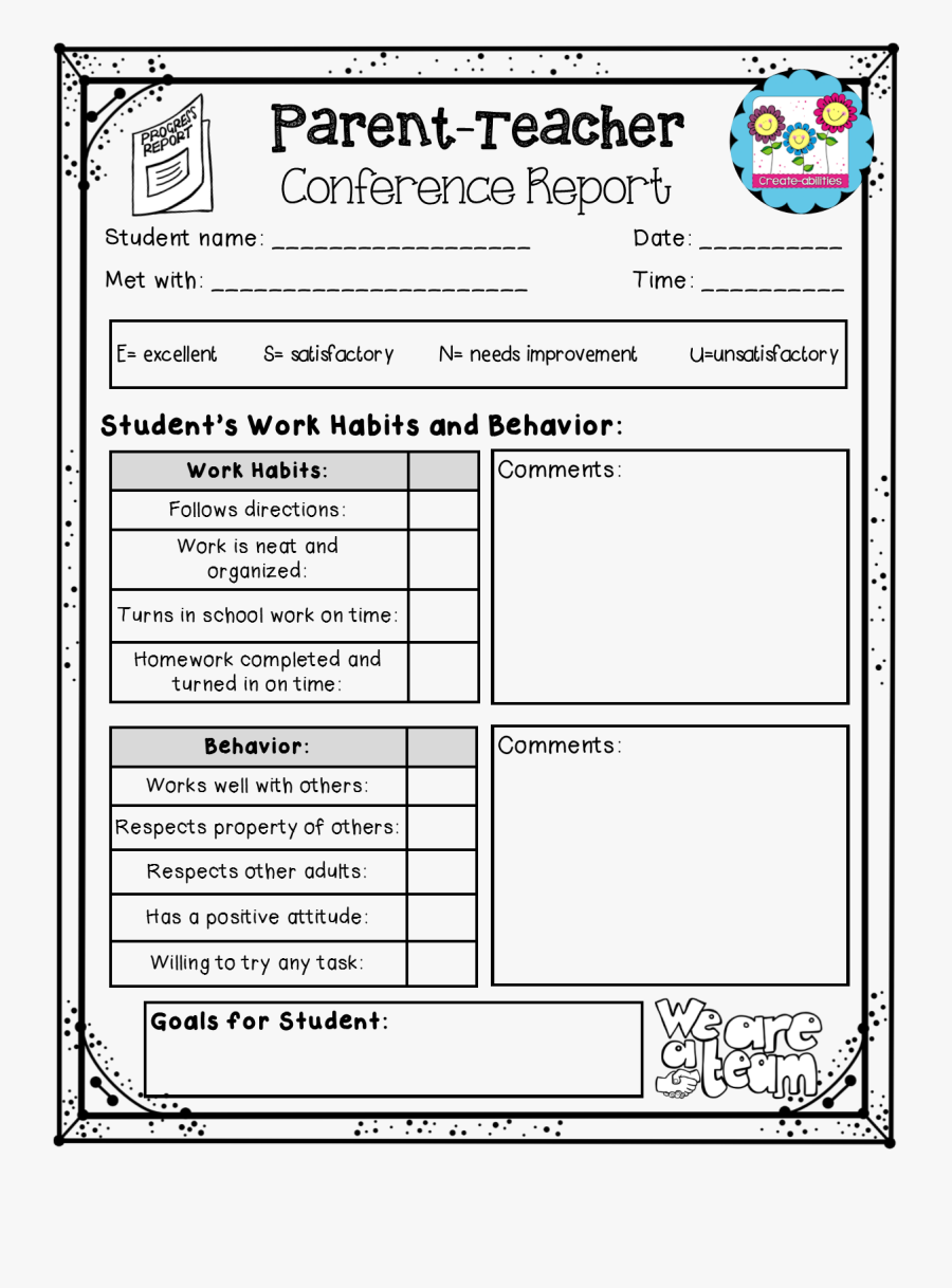 Parent Teacher Conference Papers, Transparent Clipart