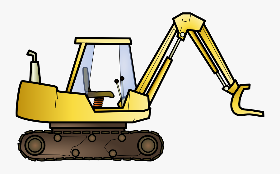 Bulldozer Simple Transparent Png Clipart Free Download - Tractopelle Illustration, Transparent Clipart