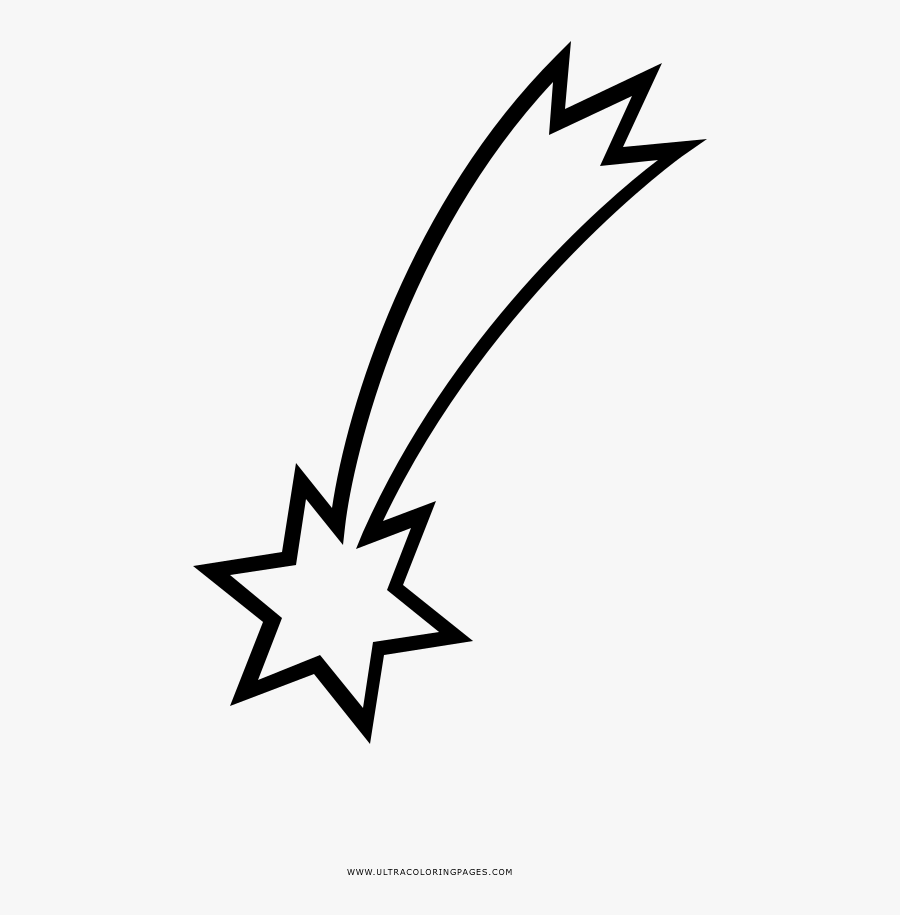 Clip Art Comet Coloring Page - Cometa Para Colorir, Transparent Clipart