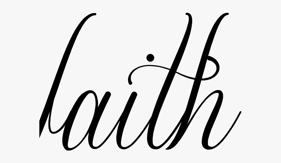 Faith Tattoo In Sverigescript Clean Font - Strength In Cursive, Transparent Clipart