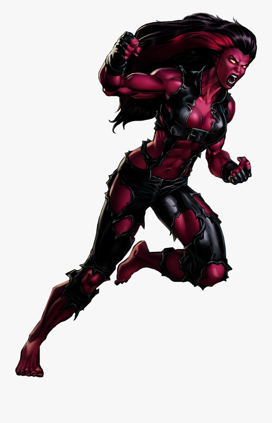 #red #she #hulk #clip #art - Red She Hulk Png, Transparent Clipart