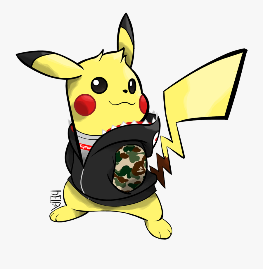 Swag Clipart Pikachu - Pikachu Supreme, Transparent Clipart