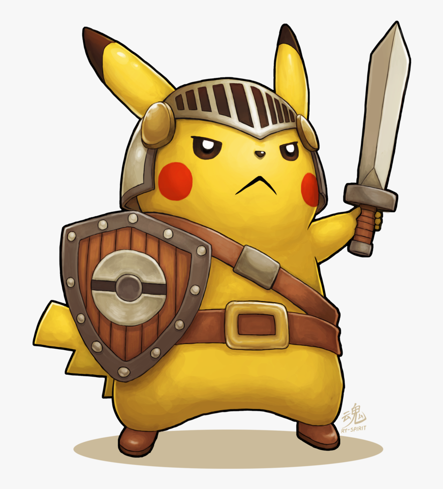 A Clipart And A Turkey In Fum 2 Draw - Knight Pikachu, Transparent Clipart